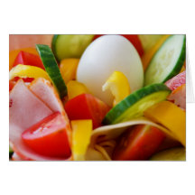 Delicious Vegetables Salad Food Picture Greeting Card