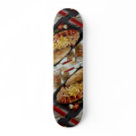 Delicious Wieners, onions and bacon on a sub bun skateboards
