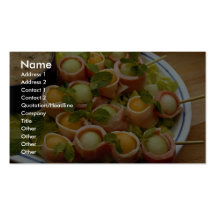 Delicious Wrapped melon ball salad Business Card Template