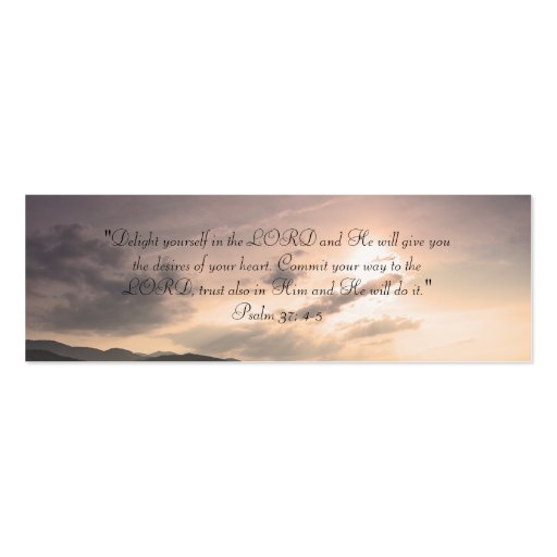 Delight yourself in the LORD  - Bookmark Business Cards (back side)