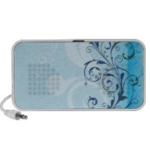 Delightful bluish modern floral speaker