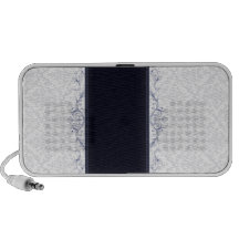 Delightful bluish swirls on white texture travel speaker