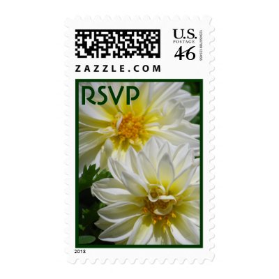 Delightful Dahlias RSVP Postage by dlgray