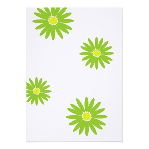 Delightful Daisy Message Text Bat Mitzvah Green Custom Announcement
