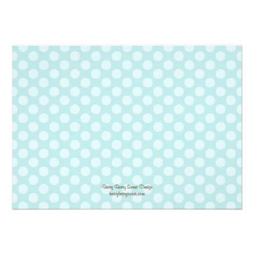 Delightful Dots Photo Christening Invitation Blue