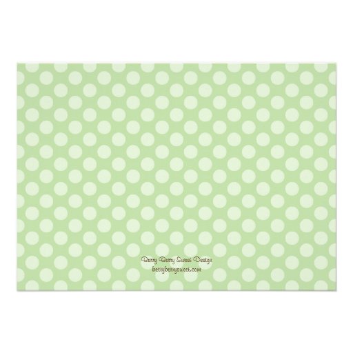 Delightful Dots Photo Christening Invitation Green