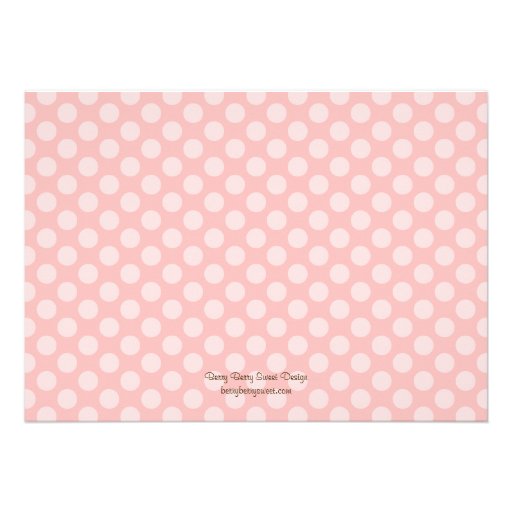 Delightful Dots Photo Christening Invitation Pink