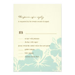 Delightful Hibiscus Wedding RSVP Cards (Blue) Invitations