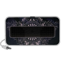 Delightful pinkish modern art notebook speaker