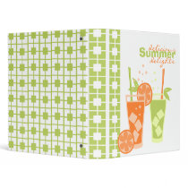 Delightful Summer Drinks Vinyl Binders