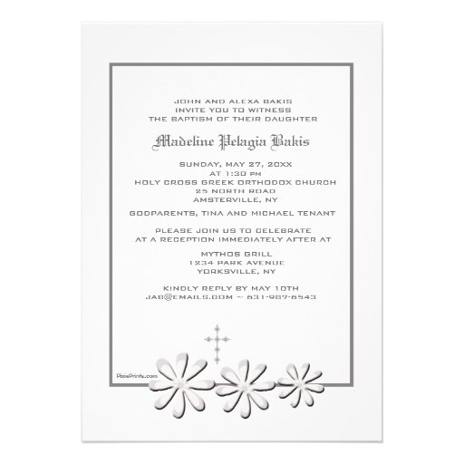 Delightful White Daisies Photo Invitation