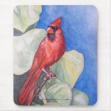 Delightfully Red Cardinal MOUSEPAD