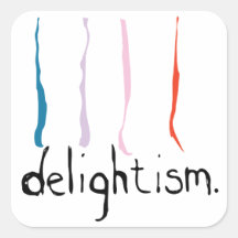 Delightism - High and Low Square Stickers