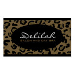 Delilah Leopard Print Black Chic Business Card business cards