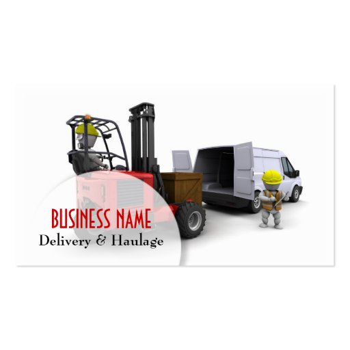 Delivery and Haulage Business Card (front side)