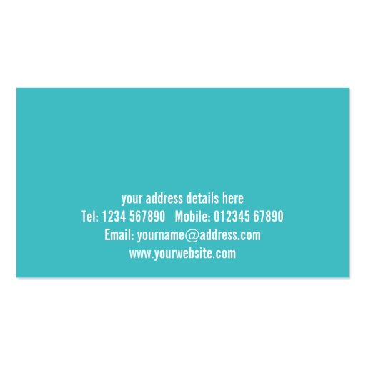 Delivery and Haulage Business Card (back side)