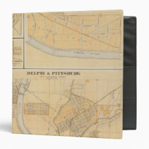 Delphi & Pittsburg with suburban towns 3 Ring Binder