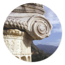 Delphi Temple Round Sticker