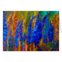 Delphiniums Blue Greeting Cards