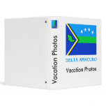 Delta Amacuro Flag with Name 3 Ring Binder