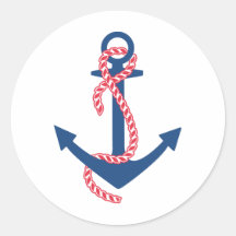 Delta Gamma Anchor Round Stickers
