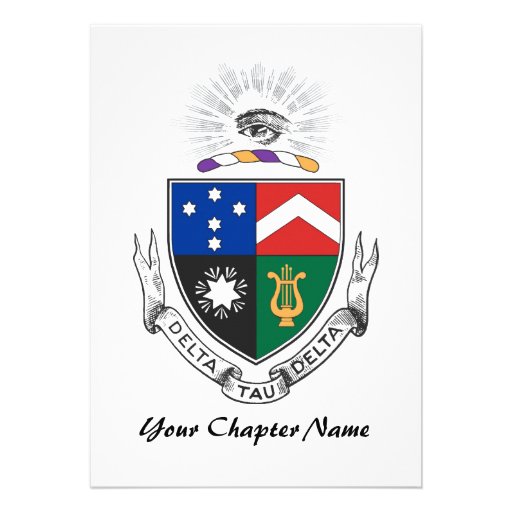 Delta Tau Delta Coat of Arms Custom Announcement