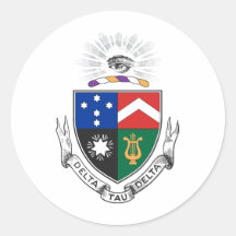 Delta Tau Delta Coat of Arms Round Sticker