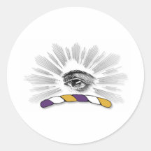 Delta Tau Delta Eye Round Stickers