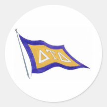 Delta Tau Delta Flag Round Stickers
