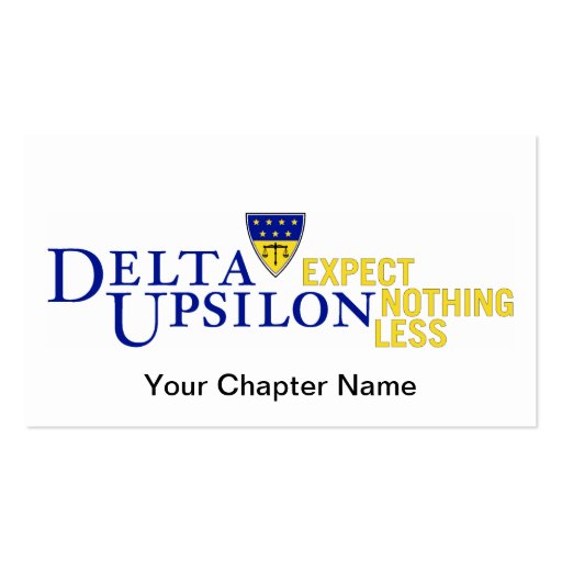 Delta Upsilon - Color Business Card Templates (back side)