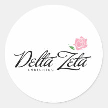 Delta Zeta - Enriching Round Stickers