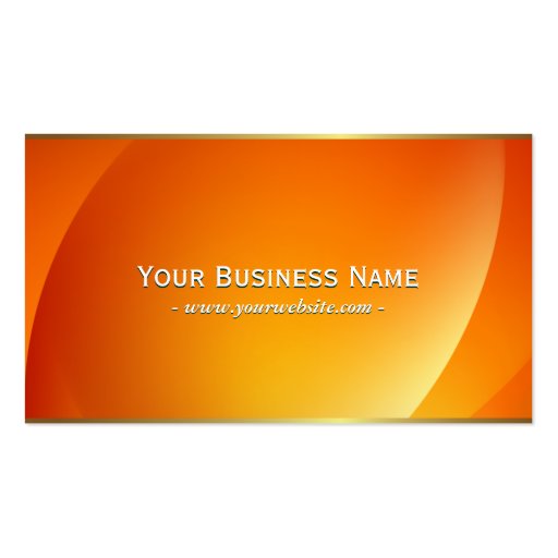 Deluxe Abstract Orange Background Business Card (front side)