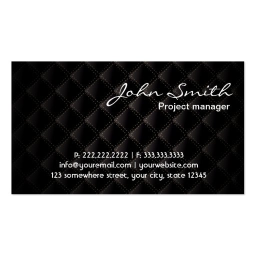 Deluxe Gold & Dark Wood Business Card (back side)