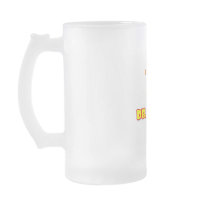 deluxe paint yellow logo frosted beer mug