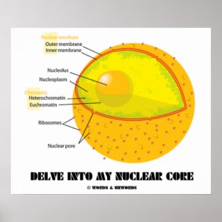 Delve Into My Nuclear Core (Cell Nucleus Attitude) Print