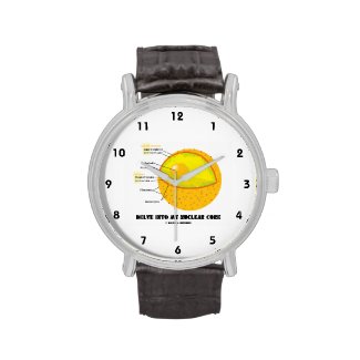 Delve Into My Nuclear Core (Cell Nucleus Attitude) Wristwatch