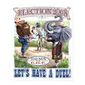 Dem Donkey vs GOP Elephant Print by buttonZup Dem Donkey vs GOP Elephant Print