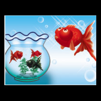 Demekin -Telescope Goldfish- postcards