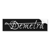 Demetra bumper stickers