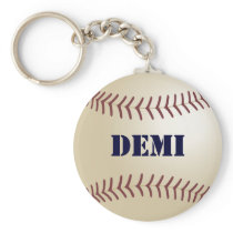 Demi Baseball Keychain by 369MyName