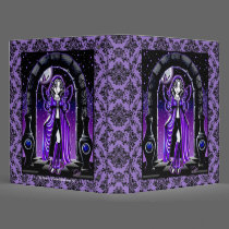 "Demi" Gothic Blue Butterfly Fairy Art Binder