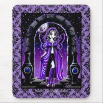 "Demi" Gothic Blue Butterfly Fairy Art Mousepad