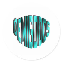 Demigodd Title 3 Round Sticker