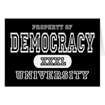 Democracy University Dark cards by universityshirts Democracy University Dark cards