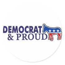 Democrat and Proud stickers by Prodem Democrat and Proud stickers