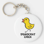 Democrat Chick Keychain
