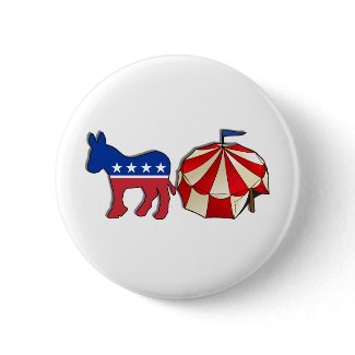 Democrat Circus Donkey zazzle_button