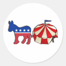 Democrat Circus Donkey Sticker