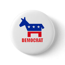 Democrat Donkey Pinback Buttons
