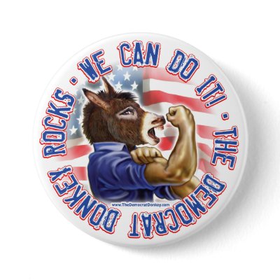 Democrat Donkey  Button  by TheDemocratDonkey
